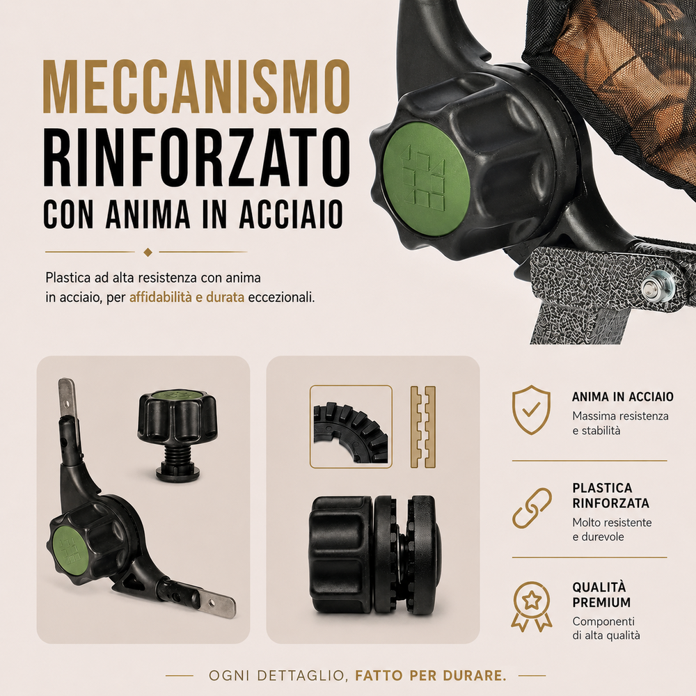 Meccanismo rinforzato con anima in acciaio CUZO