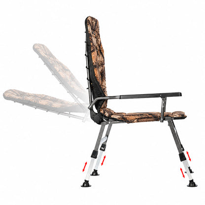 Sillón plegable reclinable con ajustes CUZO FK2, Maple