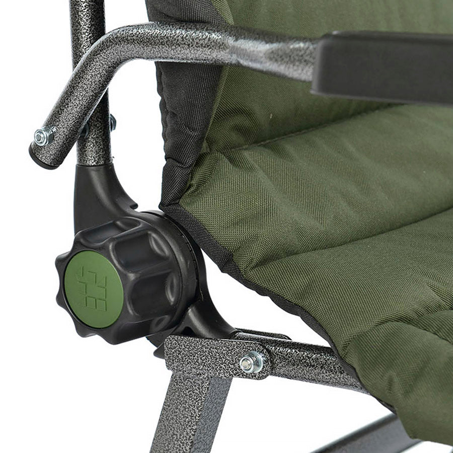 Sillón plegable reclinable con ajustes CUZO FK2, Verde