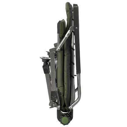 Sillón plegable reclinable con ajustes CUZO FK2, Verde