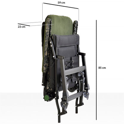 Sillón grande plegable reclinable con ajustes CUZO Enzo
