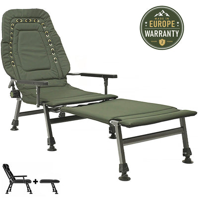 Set CUZO FK2 Sedia da pesca pieghevole grande con Estensione da poltrona a letto