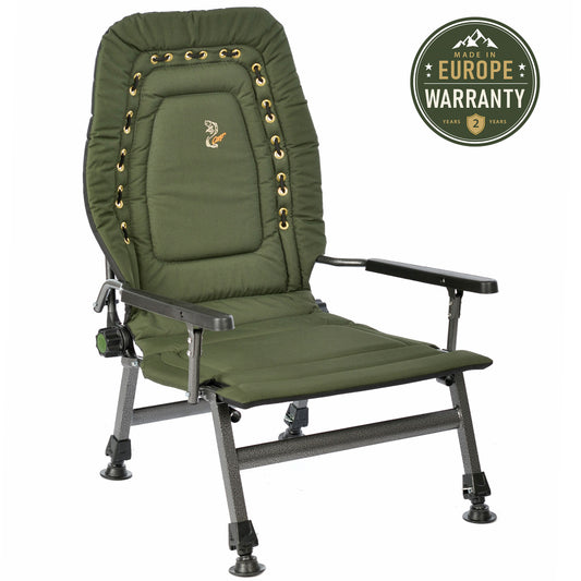 Grand fauteuil pliant inclinable pour camping, pêche, jardin et extérieur CUZO FK2