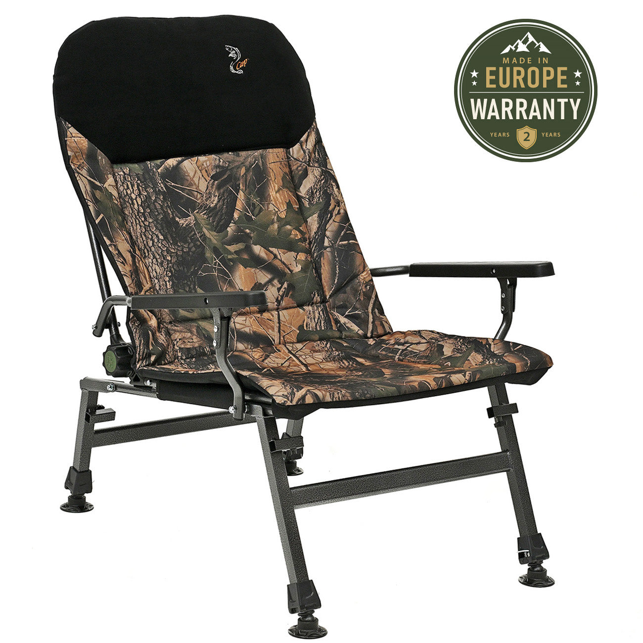 Grand fauteuil pliant inclinable pour camping, pêche, jardin et extérieur CUZO FK5 Charge Élevée