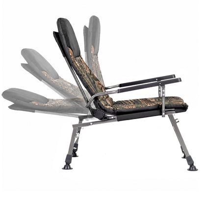 Grand fauteuil pliant inclinable pour camping, pêche, jardin et extérieur CUZO FK5 Charge Élevée