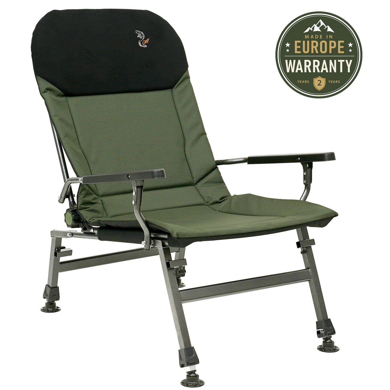 Grand fauteuil pliant inclinable pour camping, pêche, jardin et extérieur CUZO FK5 Charge Extra