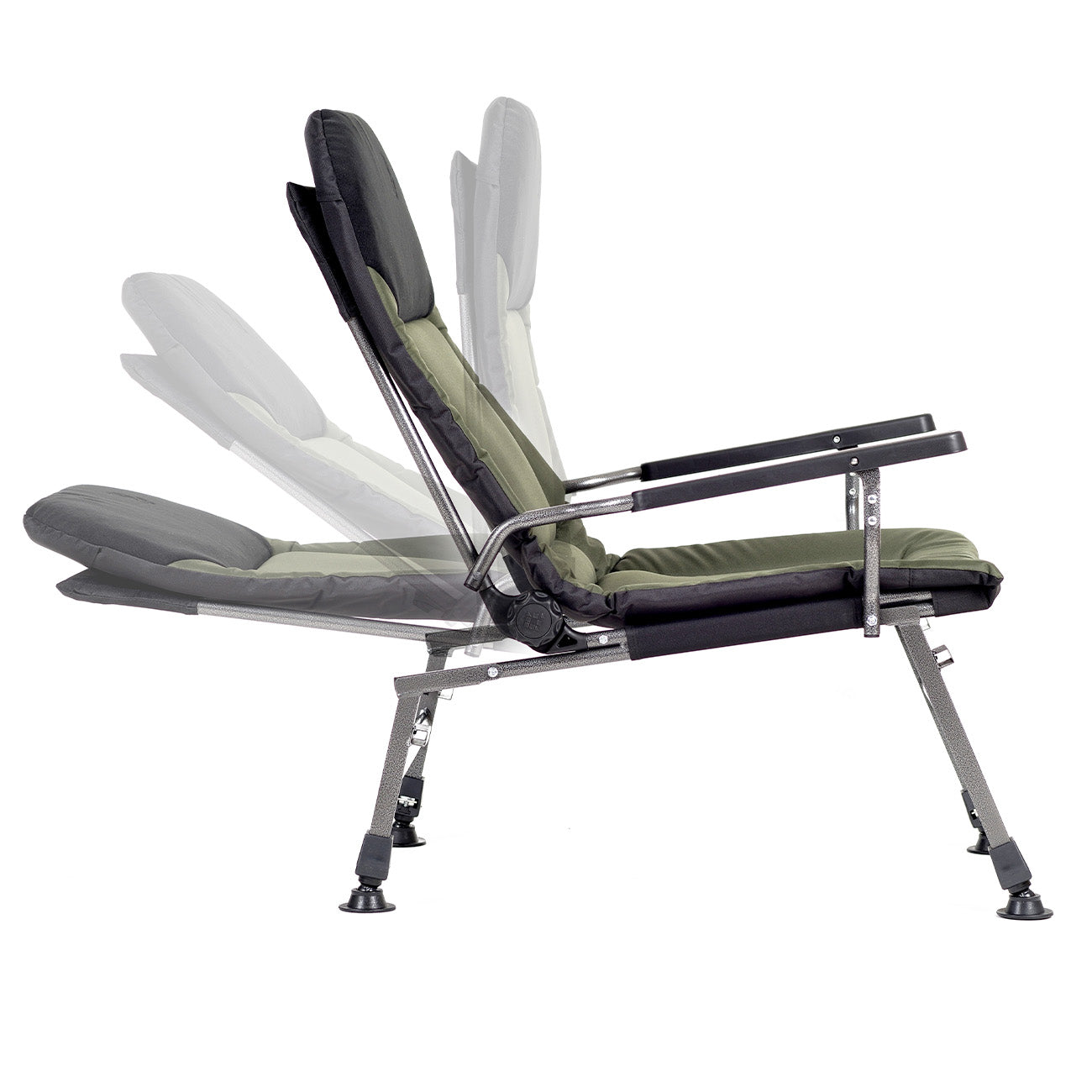 Grand fauteuil pliant inclinable pour camping, pêche, jardin et extérieur CUZO FK5 Charge Extra