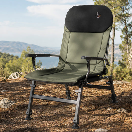 Grand fauteuil pliant inclinable pour camping, pêche, jardin et extérieur CUZO FK5 Charge Extra