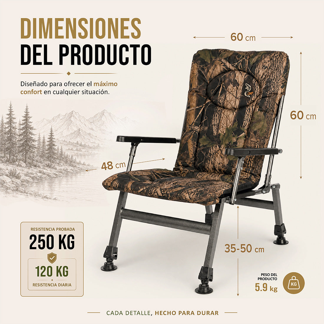 Set de 2 sillones plegables CUZO F8R