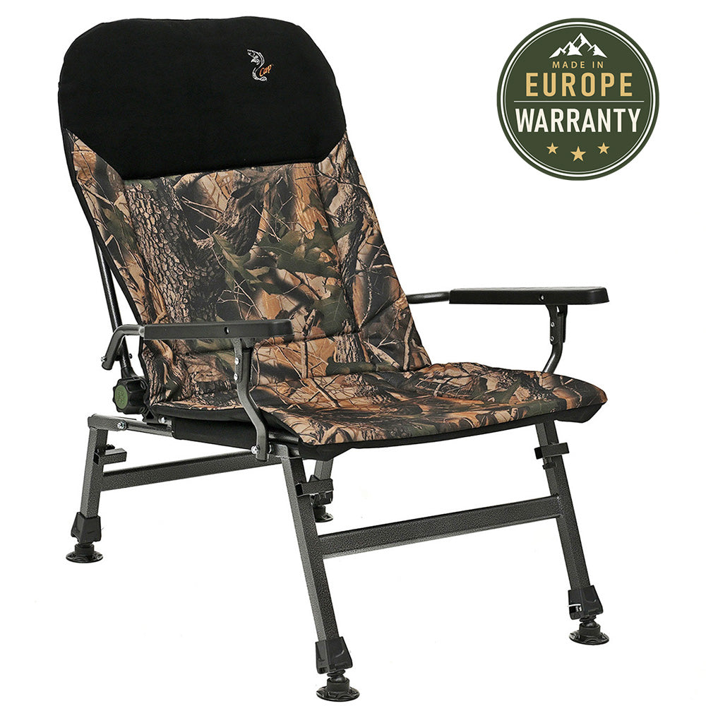 CUZO FK5 – Sillón plegable grande para Carpfishing, Camping y Exterior