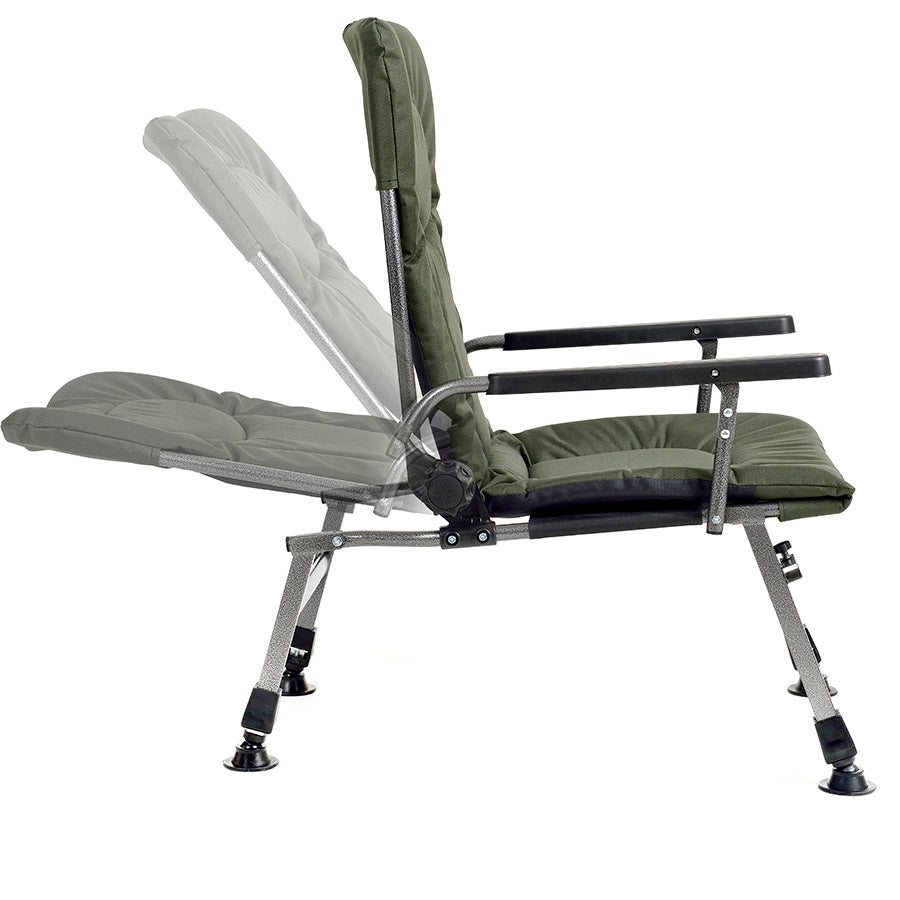 Folding armchair CUZO F5R with adjustable armrests for camping, fishing and gardens