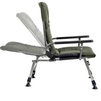 Folding armchair CUZO F5R with adjustable armrests for camping, fishing and gardens