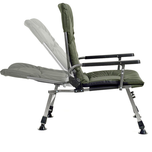 Folding armchair CUZO F5R with adjustable armrests for camping, fishing and gardens