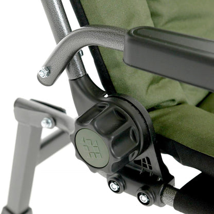 Sillón plegable reclinable con ajustes CUZO Mixo, Verde