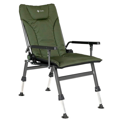 Sillón plegable reclinable con ajustes CUZO Mixo, Verde