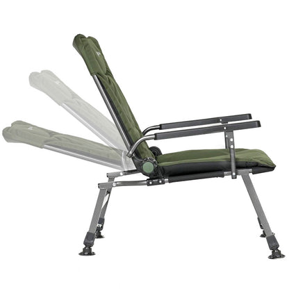 Sillón plegable reclinable con ajustes CUZO Mixo, Verde