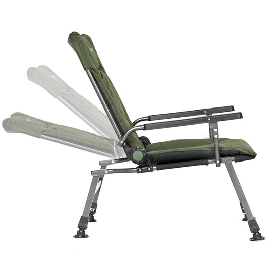 Sillón plegable reclinable con ajustes CUZO Mixo, Verde