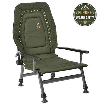 Sillón plegable reclinable con ajustes CUZO FK2, Verde