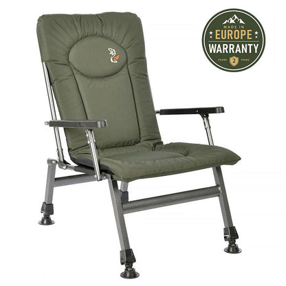Sillón plegable con altura ajustable CUZO F8R, Verde