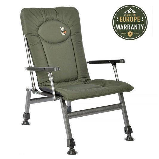 Sillón plegable con altura ajustable CUZO F8R, Verde